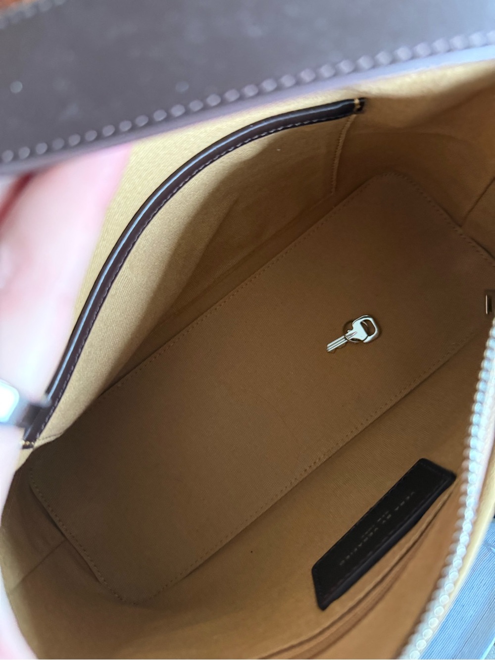VERAFIED Suede Hobo Bag in Gold - Picture 6 of 7